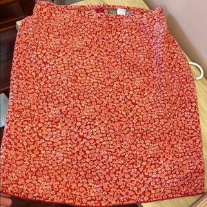Vintage Floral Red Skirt